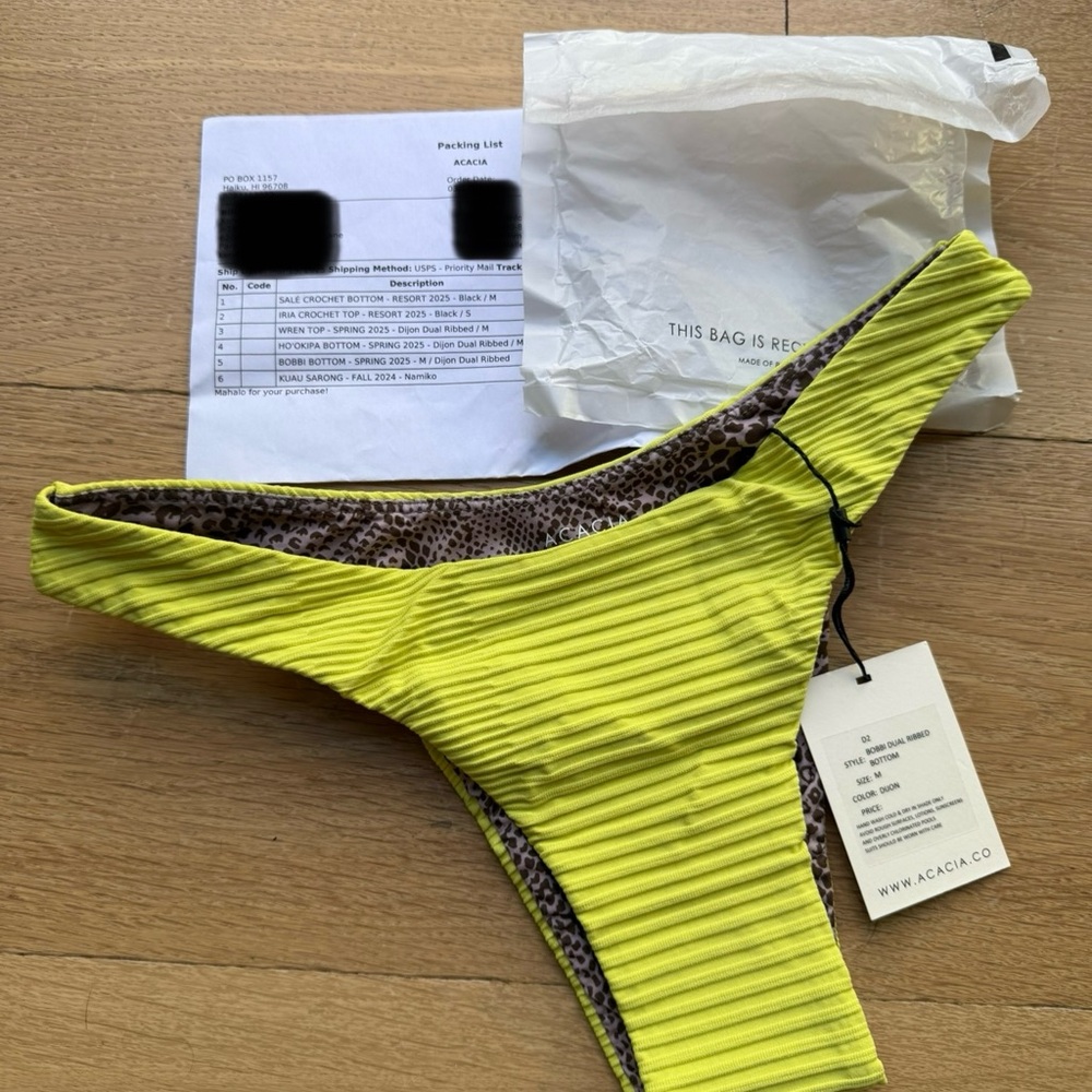 ACACIA Neon Yellow Bikini Bottom